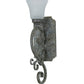 Meyda Lighting Thierry 6" Ash Wall Sconce With Frosted Shade Glass