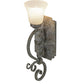 Meyda Lighting Thierry 6" Ash Wall Sconce With Frosted Shade Glass