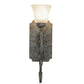 Meyda Lighting Thierry 6" Ash Wall Sconce With Frosted Shade Glass