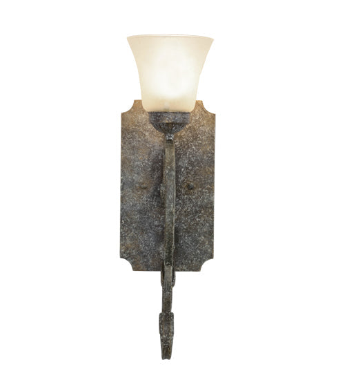 Meyda Lighting Thierry 6" Ash Wall Sconce With Frosted Shade Glass