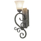 Meyda Lighting Thierry 6" Ash Wall Sconce With Frosted Shade Glass