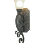 Meyda Lighting Thierry 6" Ash Wall Sconce With Frosted Shade Glass