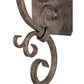 Meyda Lighting Thierry 6" Corinth Wall Sconce With Beige Scavo Art Shade Glass