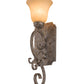 Meyda Lighting Thierry 6" Corinth Wall Sconce With Beige Scavo Art Shade Glass