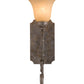 Meyda Lighting Thierry 6" Corinth Wall Sconce With Beige Scavo Art Shade Glass