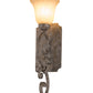 Meyda Lighting Thierry 6" Corinth Wall Sconce With Beige Scavo Art Shade Glass