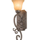 Meyda Lighting Thierry 6" Corinth Wall Sconce With Beige Scavo Art Shade Glass