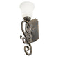 Meyda Lighting Thierry 6" French Bronze Wall Sconce With Etched White Opal Shade Glass