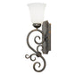 Meyda Lighting Thierry 6" French Bronze Wall Sconce With Etched White Opal Shade Glass