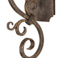 Meyda Lighting Thierry 6" Golden Bronze Wall Sconce With Beige Scavo Shade Glass