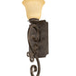 Meyda Lighting Thierry 6" Golden Bronze Wall Sconce With Beige Scavo Shade Glass