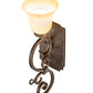 Meyda Lighting Thierry 6" Golden Bronze Wall Sconce With Beige Scavo Shade Glass