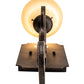 Meyda Lighting Thierry 6" Golden Bronze Wall Sconce With Beige Scavo Shade Glass