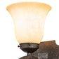 Meyda Lighting Thierry 6" Golden Bronze Wall Sconce With Beige Scavo Shade Glass