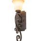 Meyda Lighting Thierry 6" Golden Bronze Wall Sconce With Beige Scavo Shade Glass