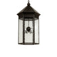 Meyda Lighting Thornhedge 24" 6-Light Craftsman Brown Pendant Light With Clear Art Shade Glass