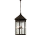 Meyda Lighting Thornhedge 24" 6-Light Craftsman Brown Pendant Light With Clear Art Shade Glass
