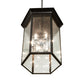 Meyda Lighting Thornhedge 24" 6-Light Craftsman Brown Pendant Light With Clear Art Shade Glass