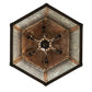 Meyda Lighting Thornhedge 24" 6-Light Craftsman Brown Pendant Light With Clear Art Shade Glass
