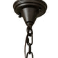 Meyda Lighting Thornhedge 24" 6-Light Craftsman Brown Pendant Light With Clear Art Shade Glass
