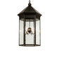 Meyda Lighting Thornhedge 24" 6-Light Craftsman Brown Pendant Light With Clear Art Shade Glass