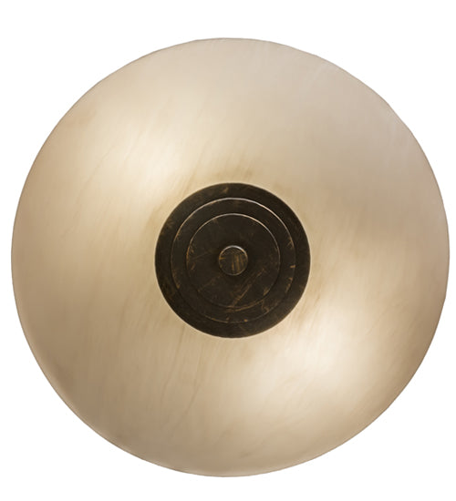 Meyda Lighting Thurston 15" 2-Light French Bronze Semi-flush Mount Light With Beige Fleshtone Idalight Shade