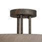 Meyda Lighting Thurston 15" 2-Light French Bronze Semi-flush Mount Light With Beige Fleshtone Idalight Shade