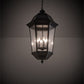 Meyda Lighting Tiamo 27" 6-Light Textured Black Lantern Pendant Light With Rainstone Idalight Shade