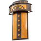 Meyda Lighting Tiara 22" 4-Light Copper Rust Wall Sconce With Amber Quartz Idalight Shade