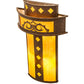 Meyda Lighting Tiara 22" 4-Light Copper Rust Wall Sconce With Amber Quartz Idalight Shade