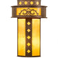 Meyda Lighting Tiara 22" 4-Light Copper Rust Wall Sconce With Amber Quartz Idalight Shade