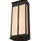 Meyda Lighting Ticino 11" 4-Light Timeless Bronze Linne Wall Sconce With Beige Papyrus Hopsack Fabric Shade