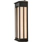 Meyda Lighting Ticino 11" 4-Light Timeless Bronze Linne Wall Sconce With Beige Papyrus Hopsack Fabric Shade