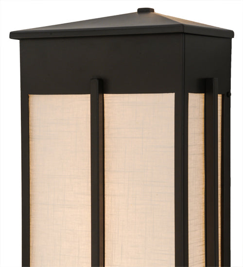 Meyda Lighting Ticino 11" 4-Light Timeless Bronze Linne Wall Sconce With Beige Papyrus Hopsack Fabric Shade