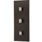 Meyda Lighting Ticino 11" 4-Light Timeless Bronze Linne Wall Sconce With Beige Papyrus Hopsack Fabric Shade