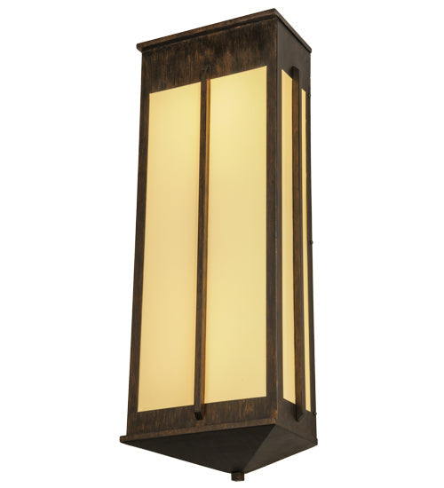 Meyda Lighting Ticino 18" 6-Light Delmonico Bronze Wall Sconce With Provostone Idalight Shade Glass