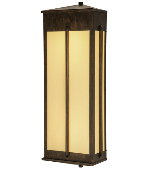 Meyda Lighting Ticino 18" 6-Light Delmonico Bronze Wall Sconce With Provostone Idalight Shade Glass