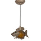 Meyda Lighting Tiervis 12" Corinth Island Pendant Light With Amber Shade Glass