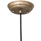 Meyda Lighting Tiervis 12" Corinth Island Pendant Light With Amber Shade Glass