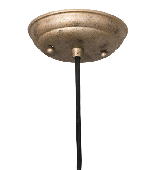 Meyda Lighting Tiervis 12" Corinth Island Pendant Light With Amber Shade Glass