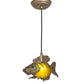 Meyda Lighting Tiervis 12" Corinth Island Pendant Light With Amber Shade Glass