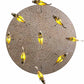 Meyda Lighting Tiervis 56" 9-Light Cascading Pendant Light With Amber Fused Shade Glass