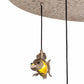 Meyda Lighting Tiervis 56" 9-Light Cascading Pendant Light With Amber Fused Shade Glass