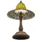 Meyda Lighting Tiffany Bell 22" Mahogany Bronze Table Lamp With Multi-Colored Shade Glass