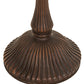 Meyda Lighting Tiffany Bell 22" Mahogany Bronze Table Lamp With Multi-Colored Shade Glass