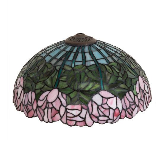 Meyda Lighting Tiffany Cabbage Rose 16" Multi-Color Shade Glass