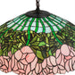 Meyda Lighting Tiffany Cabbage Rose 22" 3-Light Mahogany Bronze Pendant Light With Multi-Colored Shade Glass