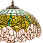 Meyda Lighting Tiffany Cabbage Rose 23" Mahogany Bronze Table Lamp With Multi-Colored Stained Shade Glass