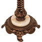 Meyda Lighting Tiffany Cabbage Rose 23" Mahogany Bronze Table Lamp With Multi-Colored Stained Shade Glass
