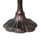 Meyda Lighting Tiffany Cabbage Rose 26" 3-Light Mahogany Bronze Table Lamp With Multi-Colored Shade Glass